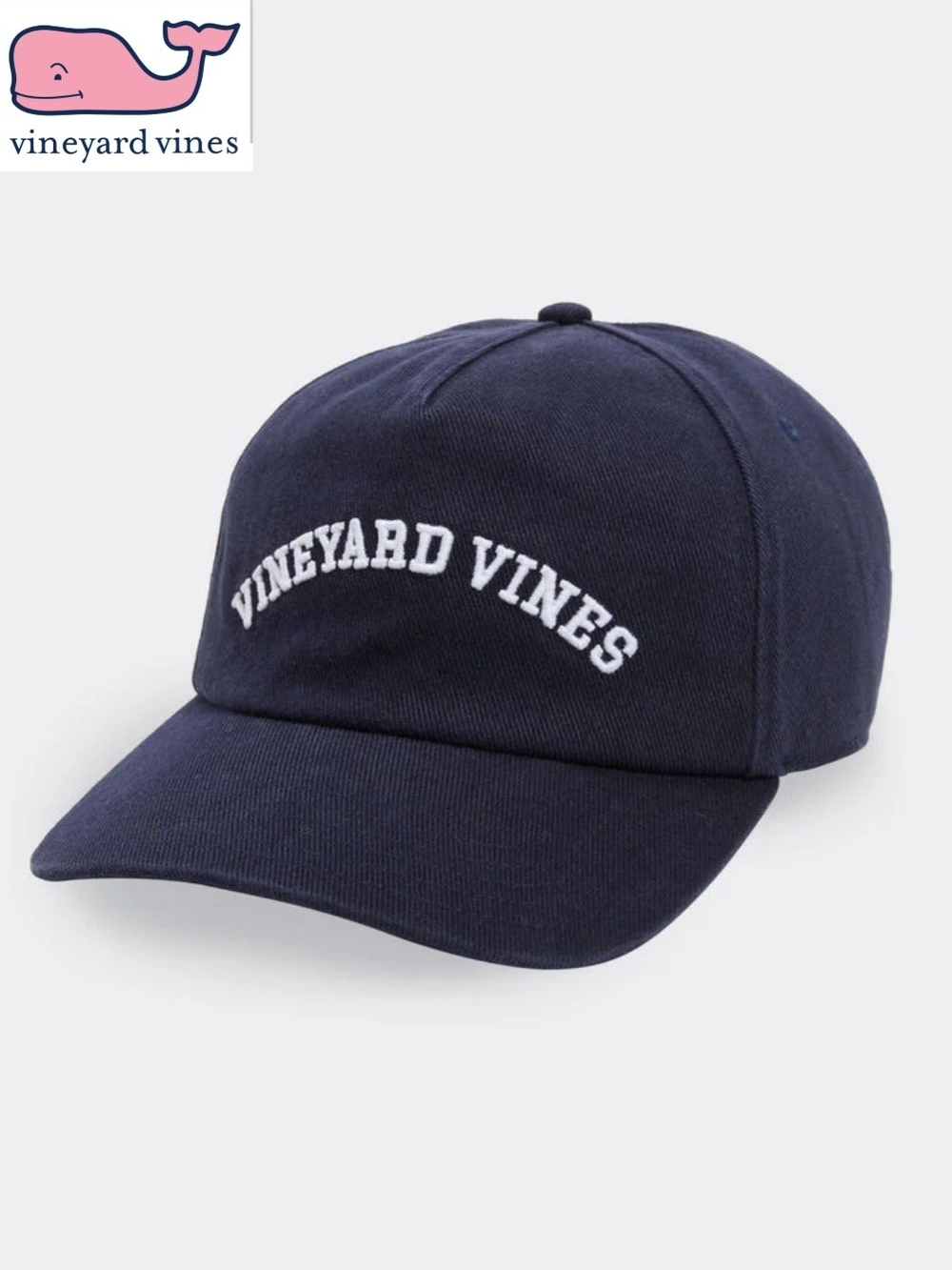 NWT Vineyard Vines Highpro Arch 5-Panel Navy Logo Cap